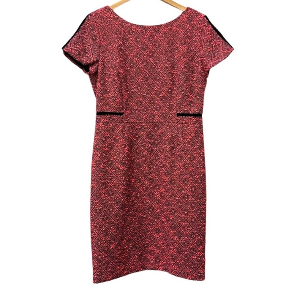 ANTONIO MELANI Red Patterned Sheath Dress